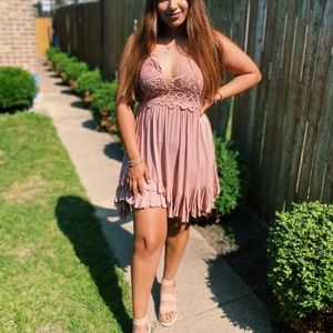 Free People Pink Slip Dress